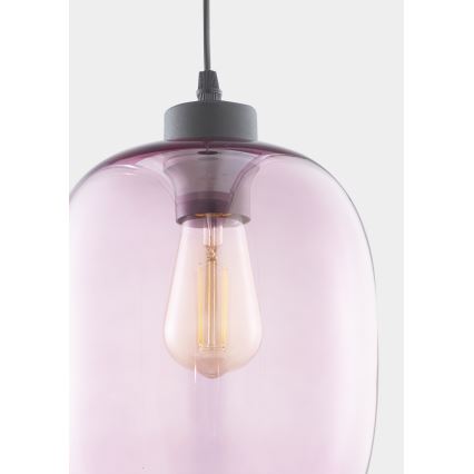 Chandelier on a string ELIO 1xE27/60W/230V pink