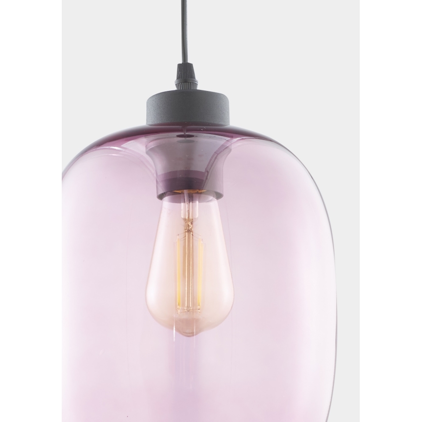 Chandelier on a string ELIO 1xE27/60W/230V pink