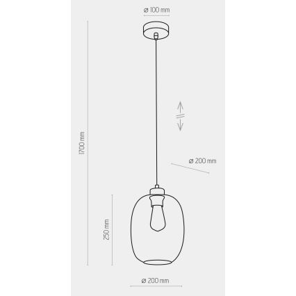 Chandelier on a string ELIO 1xE27/60W/230V pink