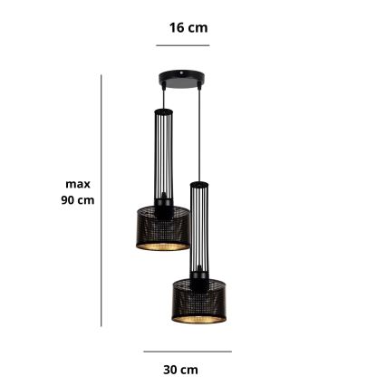 Chandelier on a string ELIS 2xE27/60W/230V d. 30 cm