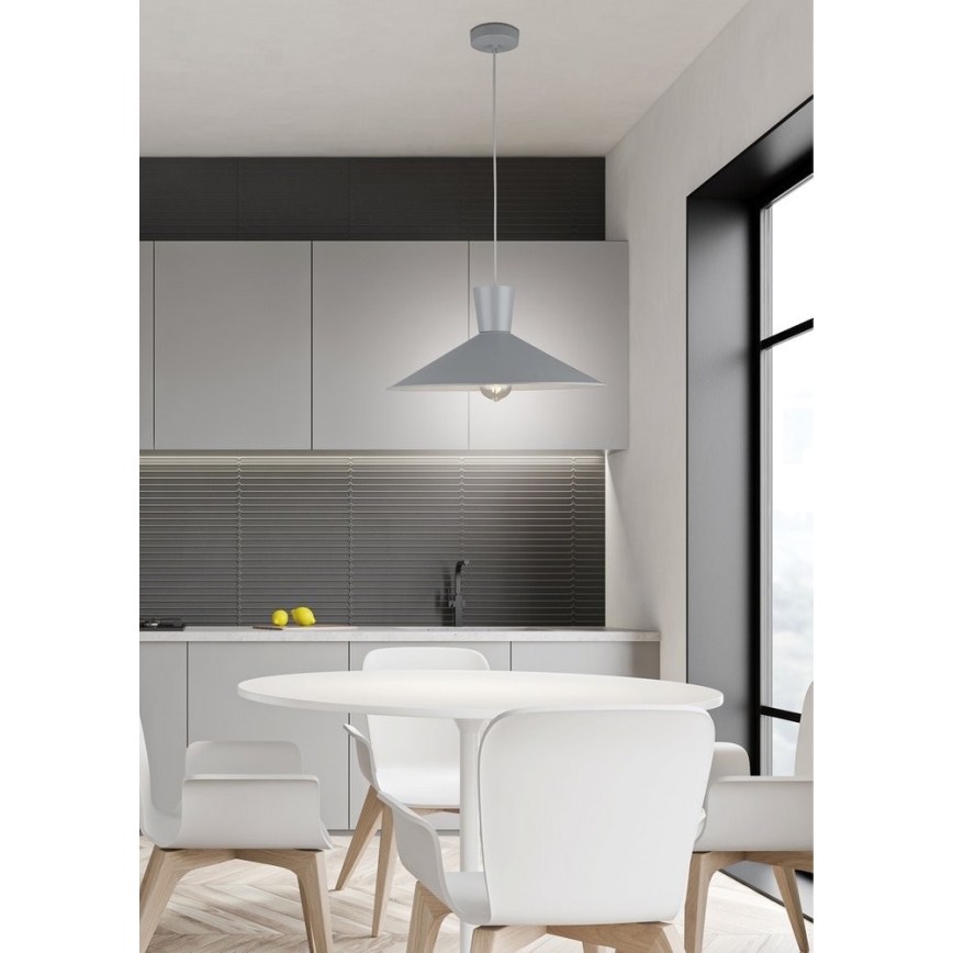 Chandelier on a string ELISTA 1xE27/60W/230V grey