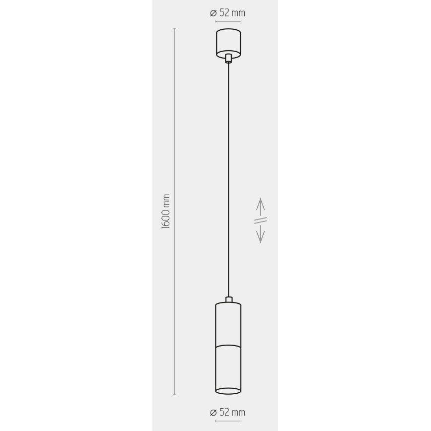 Chandelier on a string ELIT 1xGU10/10W/230V black