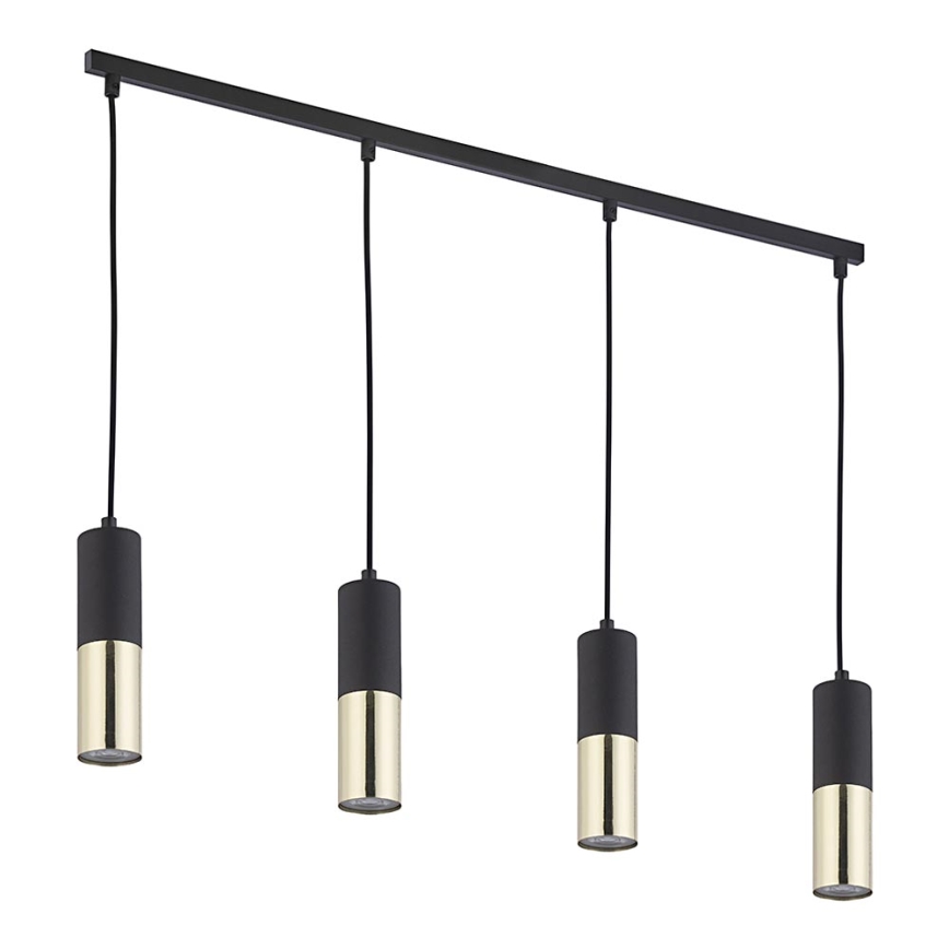 Chandelier on a string ELIT 4xGU10/10W/230V black