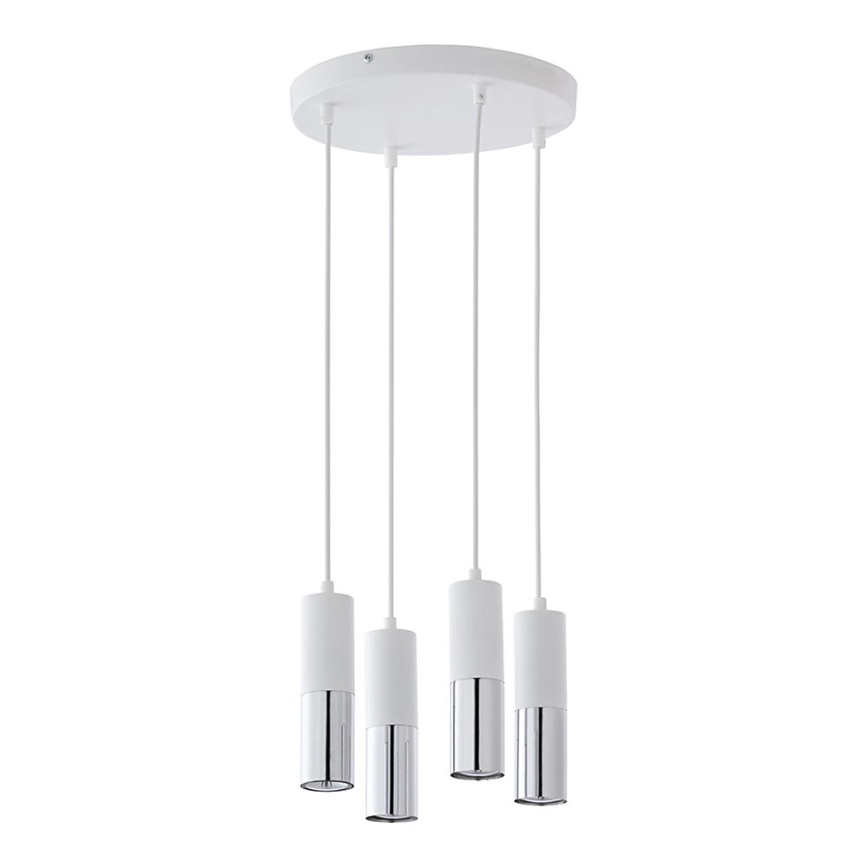 Chandelier on a string ELIT 4xGU10/10W/230V white