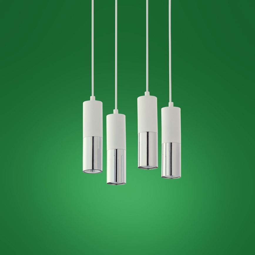Chandelier on a string ELIT 4xGU10/10W/230V white