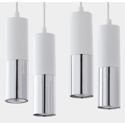 Chandelier on a string ELIT 4xGU10/10W/230V white