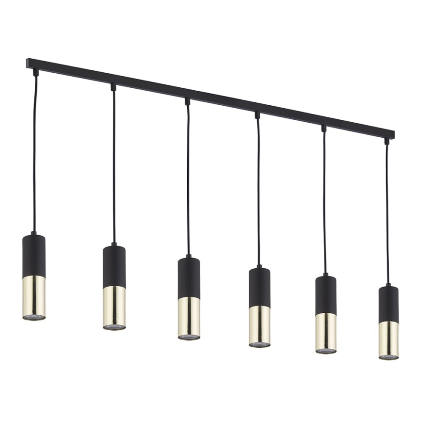 Chandelier on a string ELIT 6xGU10/10W/230V black