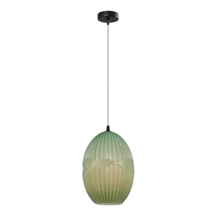 Chandelier on a string ELLIPTIC 1xE27/11W/230V green
