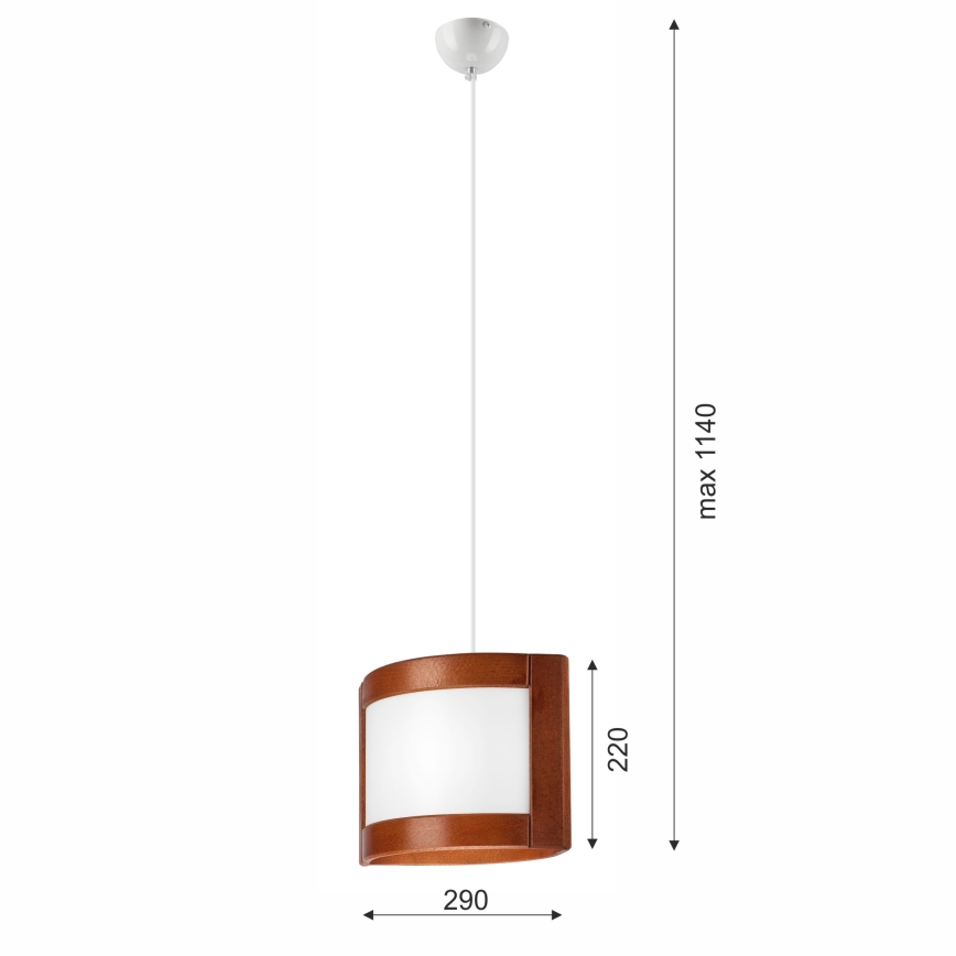 Chandelier on a string ELODIE 1xE27/60W/230V oak