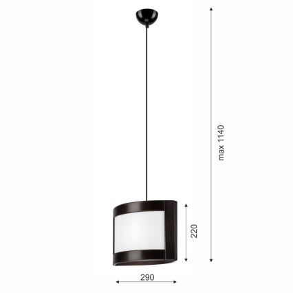 Chandelier on a string ELODIE 1xE27/60W/230V oak