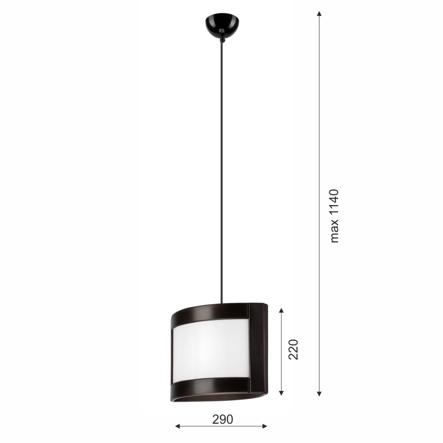 Chandelier on a string ELODIE 1xE27/60W/230V oak