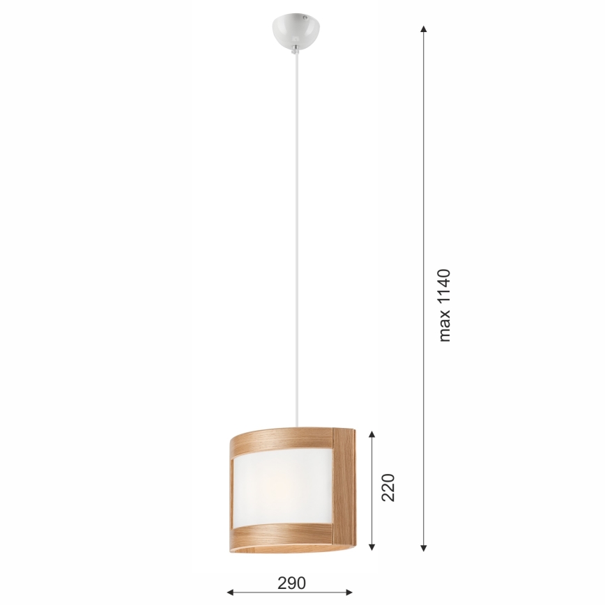 Chandelier on a string ELODIE 1xE27/60W/230V oak