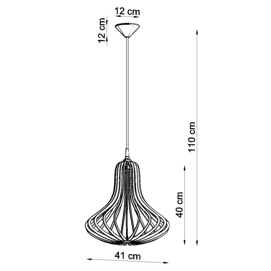 Chandelier on a string ELZA 1xE27/60W/230V