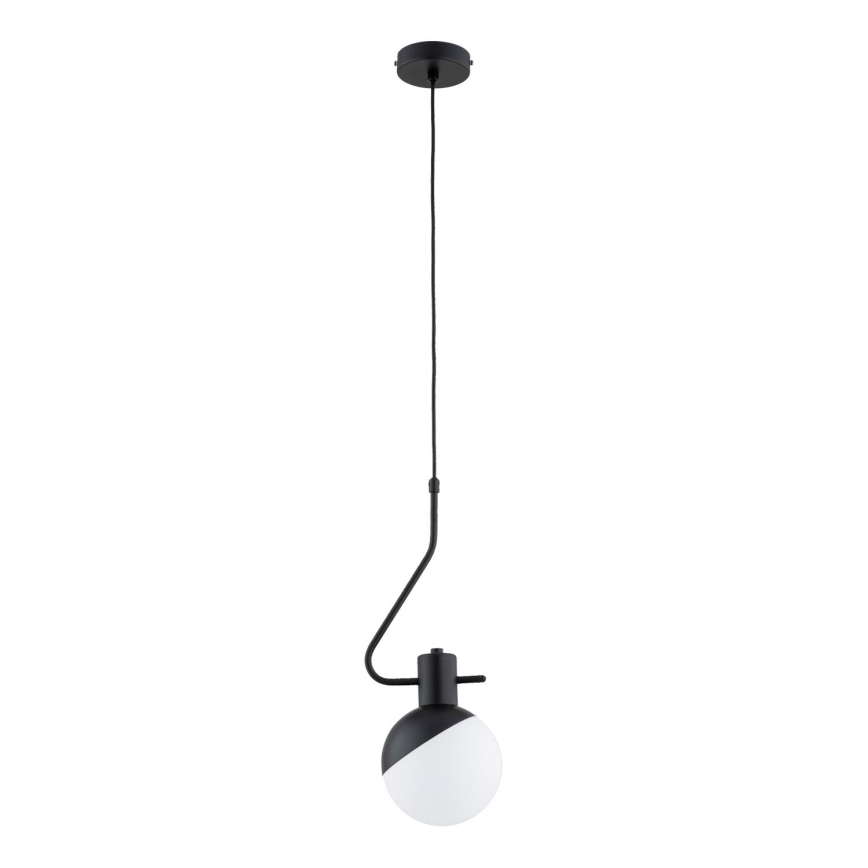 Chandelier on a string ENIGMA 1xE14/10W/230V black/white
