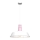 Chandelier on a string ENZO 1xE27/60W/230V white/pink