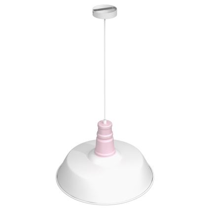 Chandelier on a string ENZO 1xE27/60W/230V white/pink