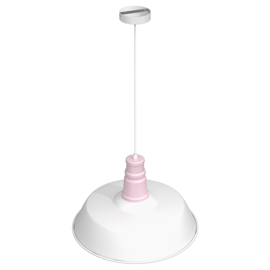 Chandelier on a string ENZO 1xE27/60W/230V white/pink