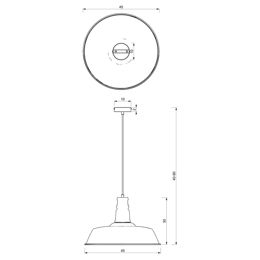 Chandelier on a string ENZO 1xE27/60W/230V white/pink