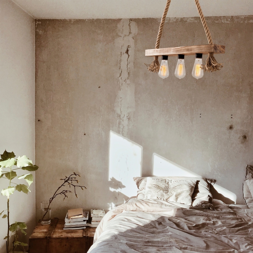 Chandelier on a string EREBOS 3xE27/40W/230V