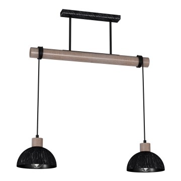 Chandelier on a string ERIK 2xE27/60W/230V brown/black