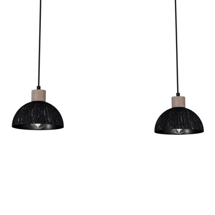 Chandelier on a string ERIK 2xE27/60W/230V brown/black