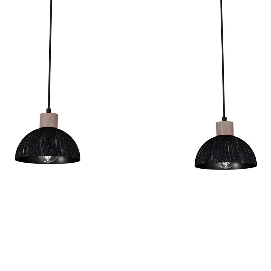 Chandelier on a string ERIK 2xE27/60W/230V brown/black