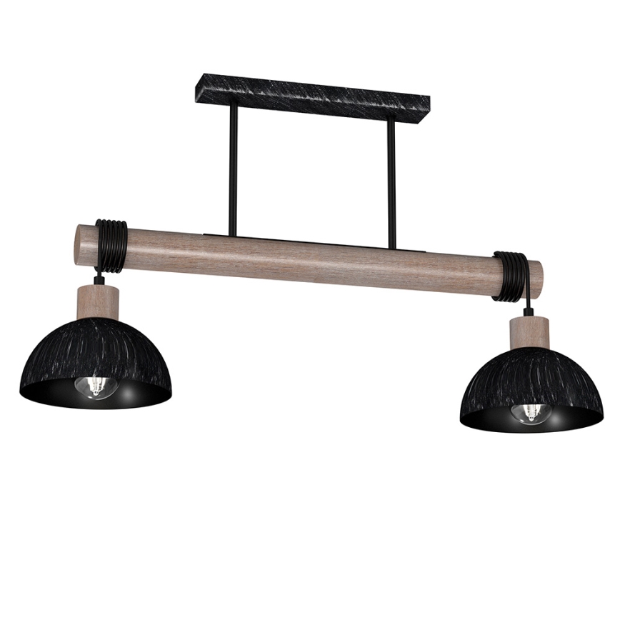 Chandelier on a string ERIK 2xE27/60W/230V brown/black