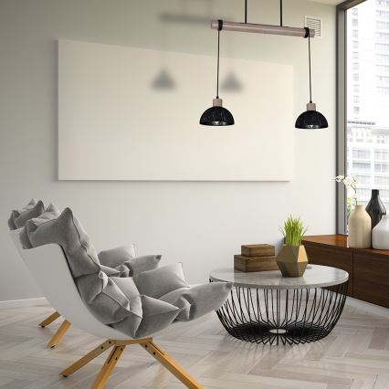 Chandelier on a string ERIK 2xE27/60W/230V brown/black