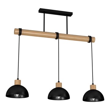 Chandelier on a string ERIK 3xE27/60W/230V beige/black