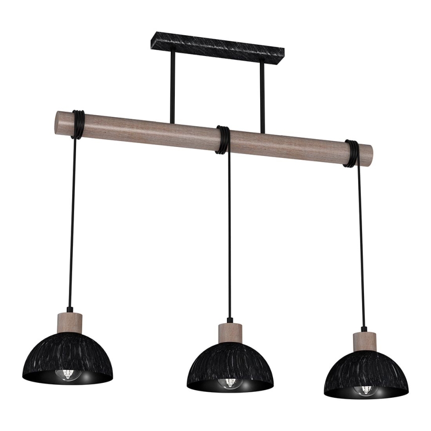 Chandelier on a string ERIK 3xE27/60W/230V brown/black