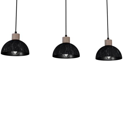 Chandelier on a string ERIK 3xE27/60W/230V brown/black