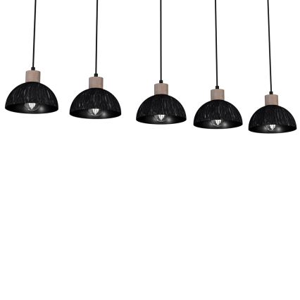 Chandelier on a string ERIK 5xE27/60W/230V brown/black