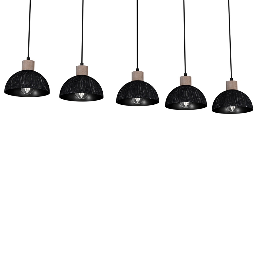 Chandelier on a string ERIK 5xE27/60W/230V brown/black