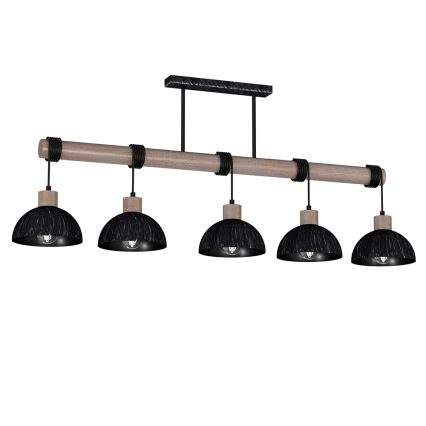 Chandelier on a string ERIK 5xE27/60W/230V brown/black
