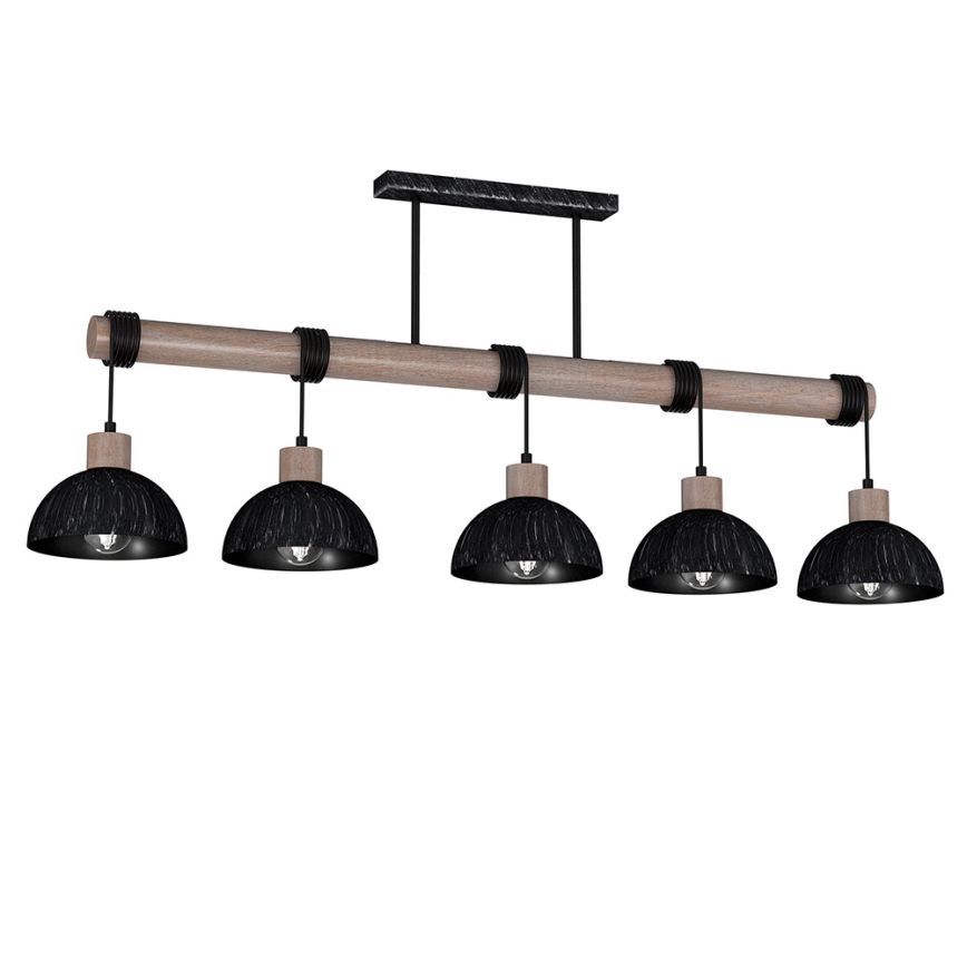 Chandelier on a string ERIK 5xE27/60W/230V brown/black