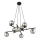 Chandelier on a string ESSA 8xE14/10W/230V black/smoky
