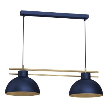 Chandelier on a string ESTATE 2xE27/15W/230V blue