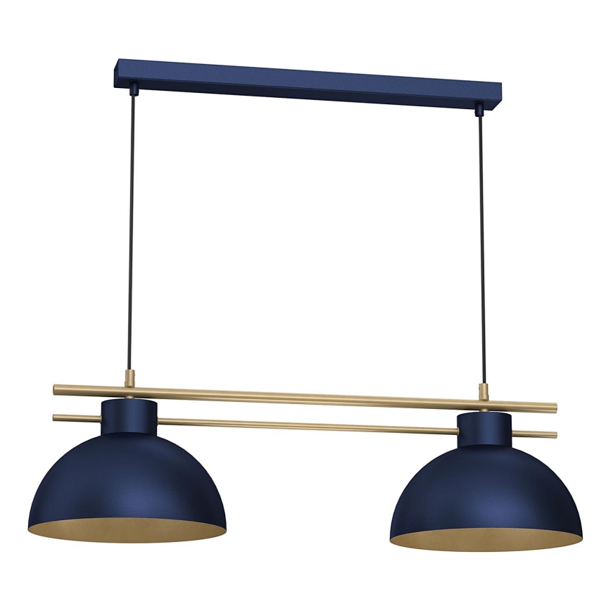 Chandelier on a string ESTATE 2xE27/15W/230V blue