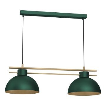 Chandelier on a string ESTATE 2xE27/15W/230V green