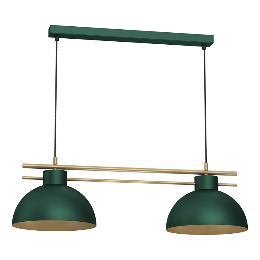 Chandelier on a string ESTATE 2xE27/15W/230V green