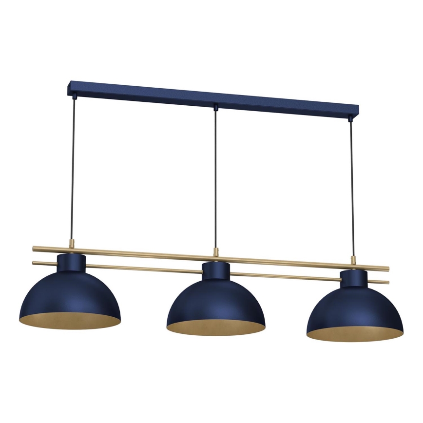 Chandelier on a string ESTATE 3xE27/15W/230V blue