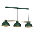 Chandelier on a string ESTATE 3xE27/15W/230V green
