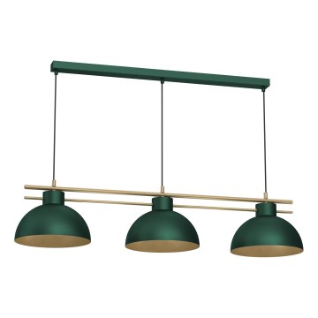 Chandelier on a string ESTATE 3xE27/15W/230V green