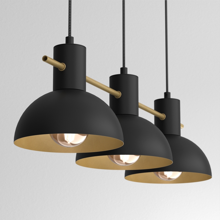 Chandelier on a string ESTATE MINI 3xE27/15W/230V black