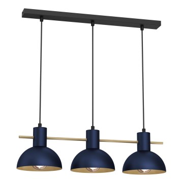 Chandelier on a string ESTATE MINI 3xE27/15W/230V blue