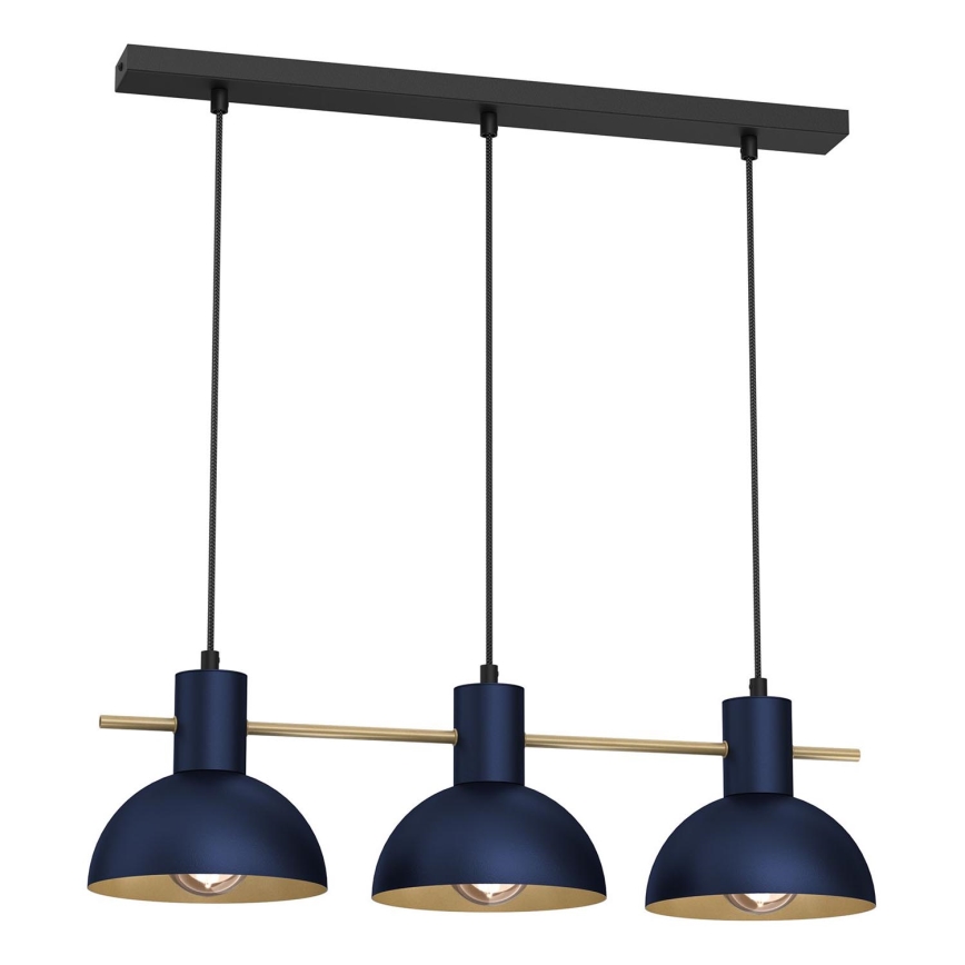 Chandelier on a string ESTATE MINI 3xE27/15W/230V blue