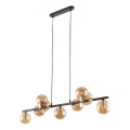 Chandelier on a string ESTERA 9xG9/6W/230V brown/smoky beige