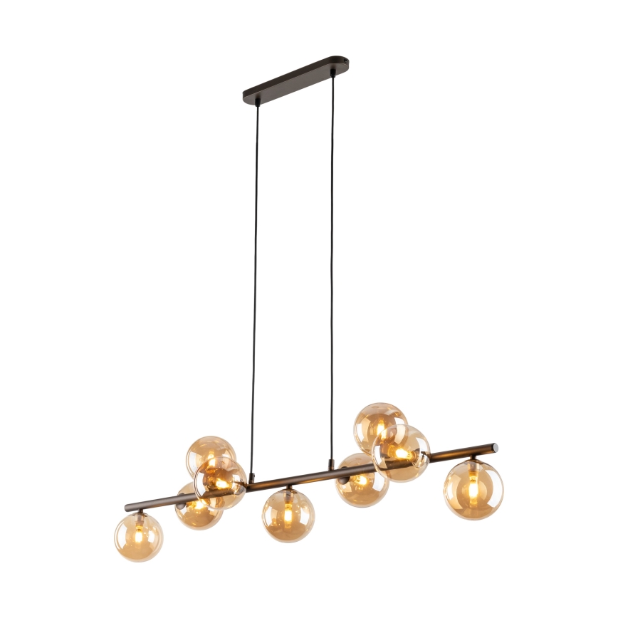 Chandelier on a string ESTERA 9xG9/6W/230V brown/smoky beige