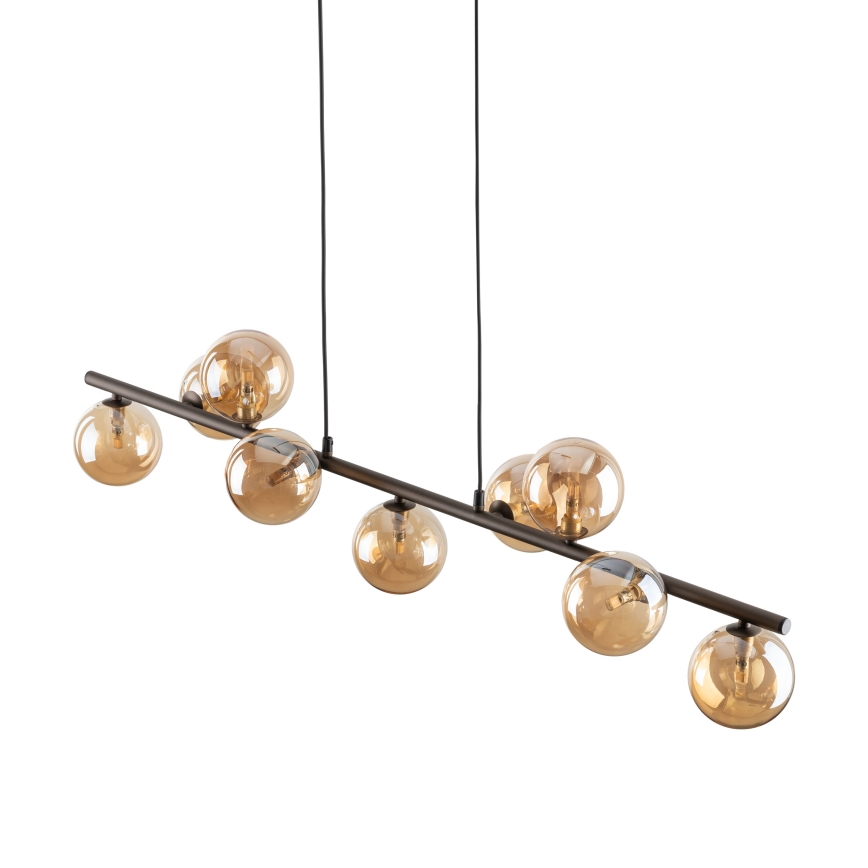 Chandelier on a string ESTERA 9xG9/6W/230V brown/smoky beige