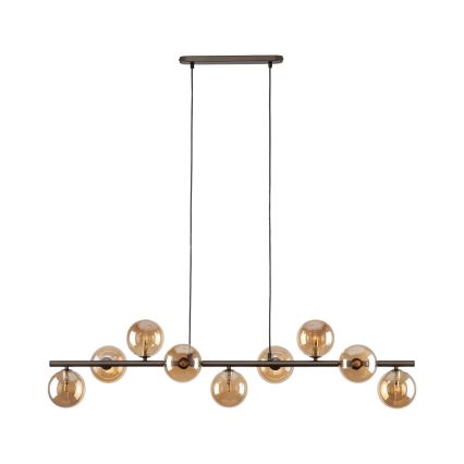 Chandelier on a string ESTERA 9xG9/6W/230V brown/smoky beige